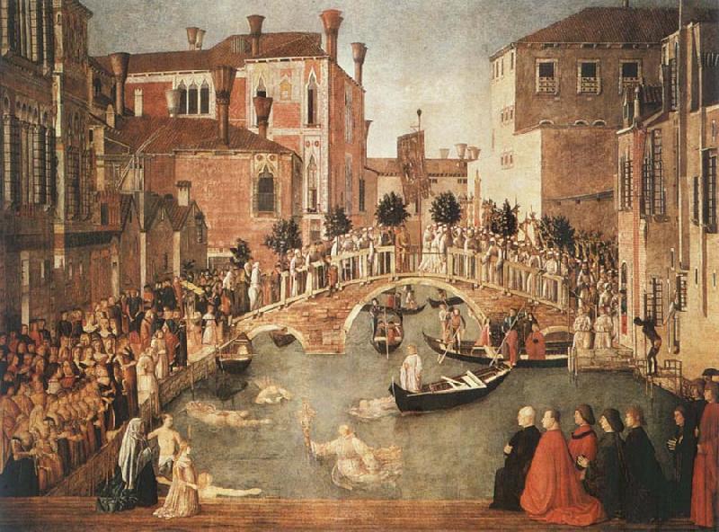 Gentile Bellini Miracle of the Cross on San Lorenzo Brdge,late 1500